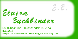 elvira buchbinder business card